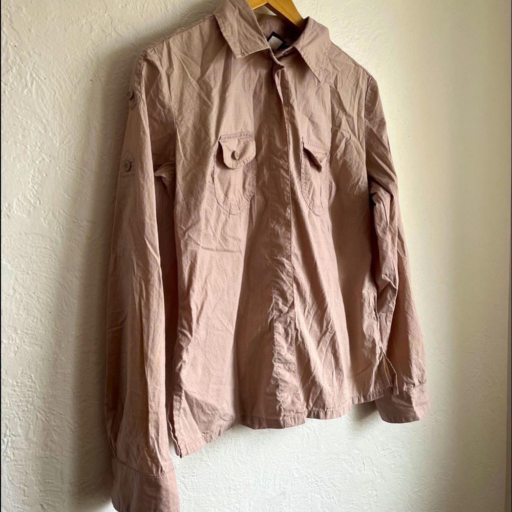 REI womens safari hiking shirt light purple size large